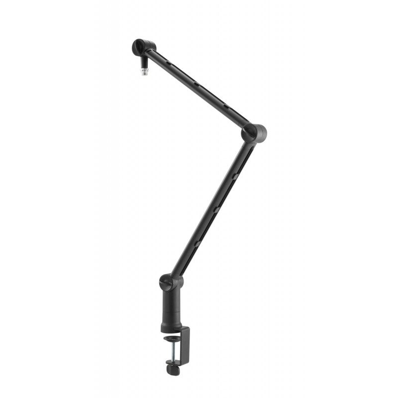 Stativ / Suport pentru microfon, Nexio, profesional, dubla articulatie, reglabil, capacitate sustinere 1KG, Negru_1