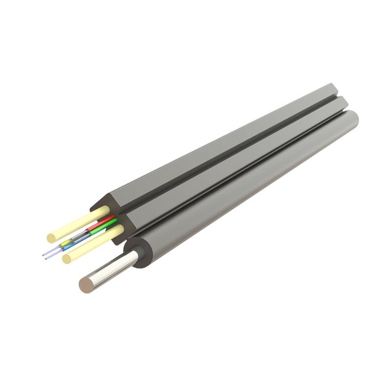 Cablu fibra optica 4 fibre flat drop SM, 600N, cu sufa, intarziere la flacara, protectie apa, LSZH, int/ext - SAMM_1