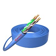 Cablu U/UTP, Cat.6, Cupru, 24AWG, manta LSZH, Dca-s2,d2,a1, Fluke Pass, cutie 305m, albastru - Emtex_1