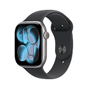 Apple Watch Series 11 GPS + Cellular 42mm Carcasă din aluminiu gri spațial cu brățară sport neagră - S/M_1