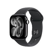 Apple Watch Series 11 jet black aluminium 42mm black sport band Size M/L_1