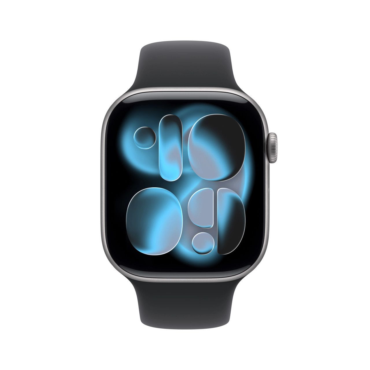 Apple Watch Series 11 GPS 46 mm Carcasă din aluminiu gri spațial cu brățară sport neagră - M/L_1