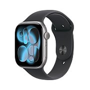 Apple Watch Series 11 GPS 46 mm Carcasă din aluminiu gri spațial cu brățară sport neagră - M/L_2