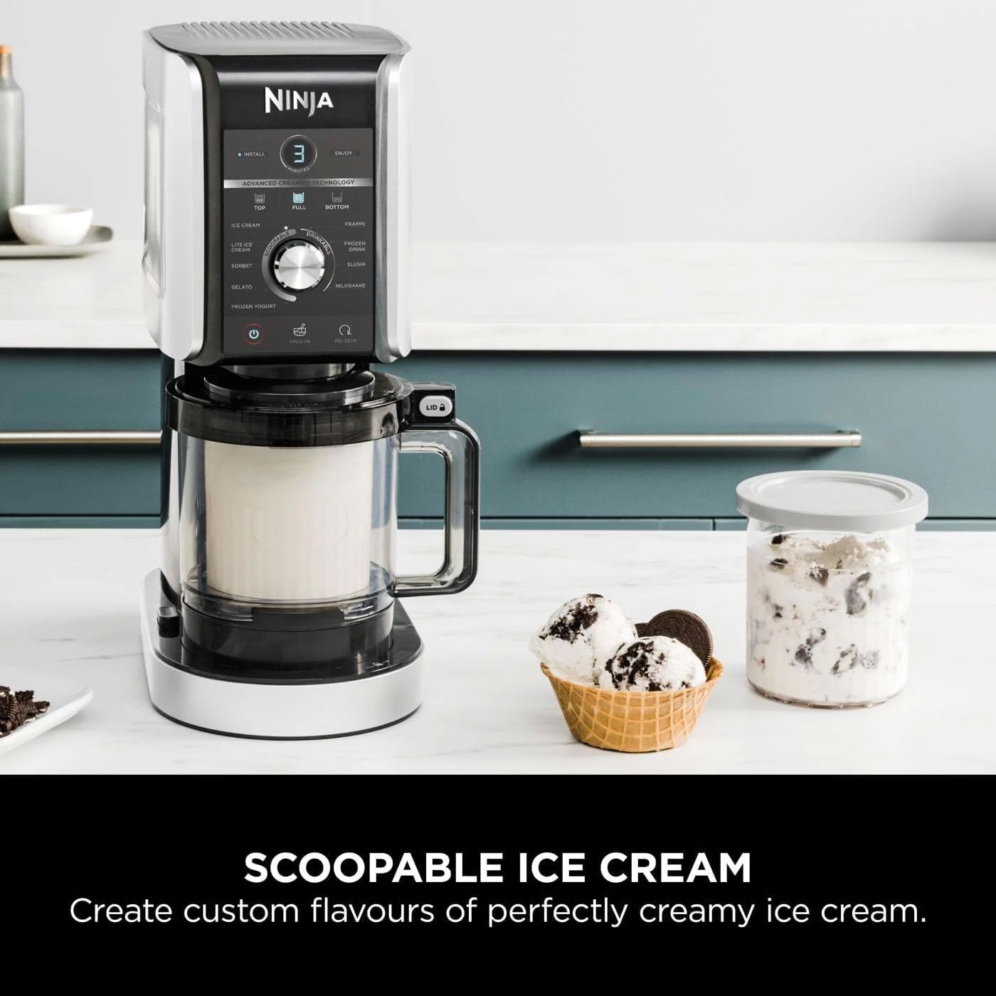 Ninja Icecreme Maker (NC502EU) Creami Deluxe 10-in1 10in1 black silver_5