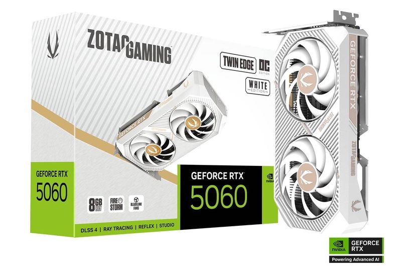 Zotac GAMING GeForce RTX 5060 Twin Edge OC White Edition NVIDIA 8 GB GDDR7_1