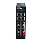 Dahua PoE Hardened Managed Desktop Layer 2 Switch, 12 Ports, 8x100M RJ-45 (PoE max 135W), 4xGbit SFP 1000 (Uplink)_3