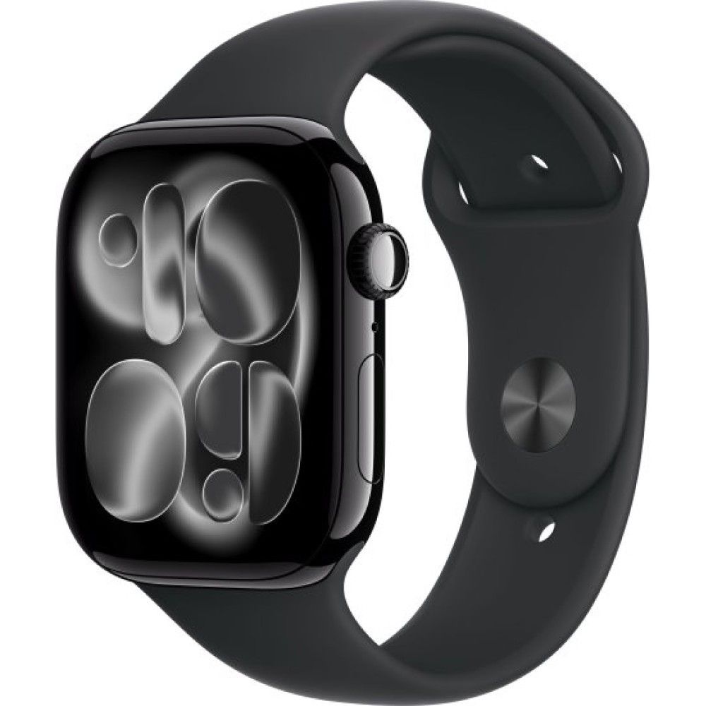 Apple Watch Series 11 jet black aluminium 46mm 4G black sport band Size S/M_1