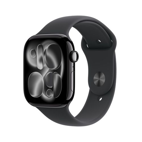 Apple Watch Series 11 GPS + Cellular 46mm Carcasă din aluminiu negru cu bandă sport neagră - S/M_1