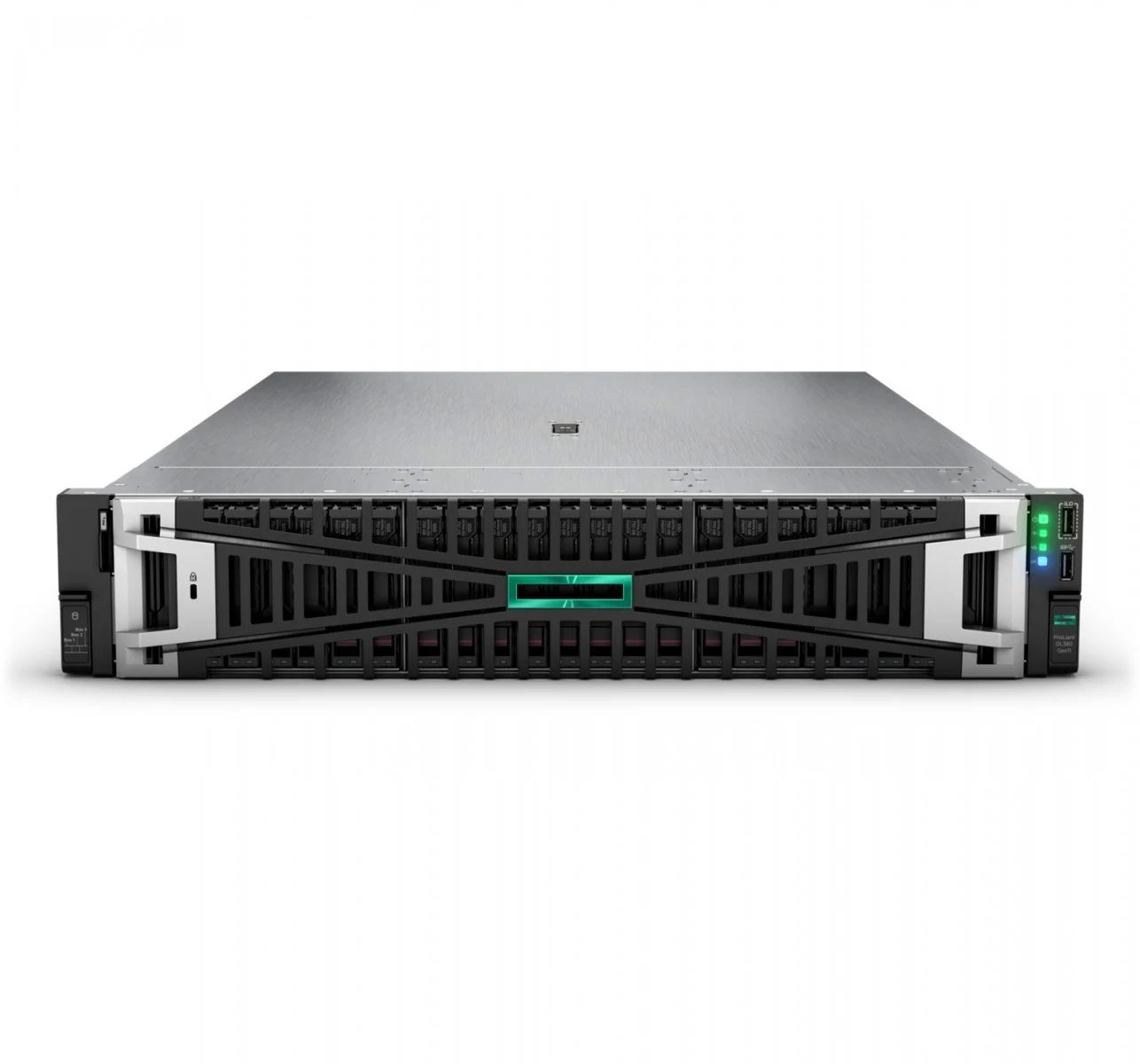 Server HPE ProLiant DL380 Gen11, Rack 2U, Intel Xeon Silver 4410Y (12 C / 24 T, 2.0 GHz - 3.9 GHz, 30 MB cache, 150 W), 32 GB DDR5 ECC, fara stocare, 12 x LFF, 1000 W, Fara sistem de operare
 [1 buc]HPE ProLiant DL380 Gen11 Standard Heatsink
 [4 buc]RAM DDR5 REG  32GB/PC5600/ECC/Samsung (2Rx8)
 [2 buc]Procesor server Intel Xeon Silver 4514Y, socket 4677, 16C / 32T, 2.00 - 3.40 GHz, 30 MB cache, 150 W, HPE
 [1 buc]SERVER ACC PSU 1000W HOT PLUG/P03178-B21 HPE
 [2 buc]SSD SATA2.5  960G..._15