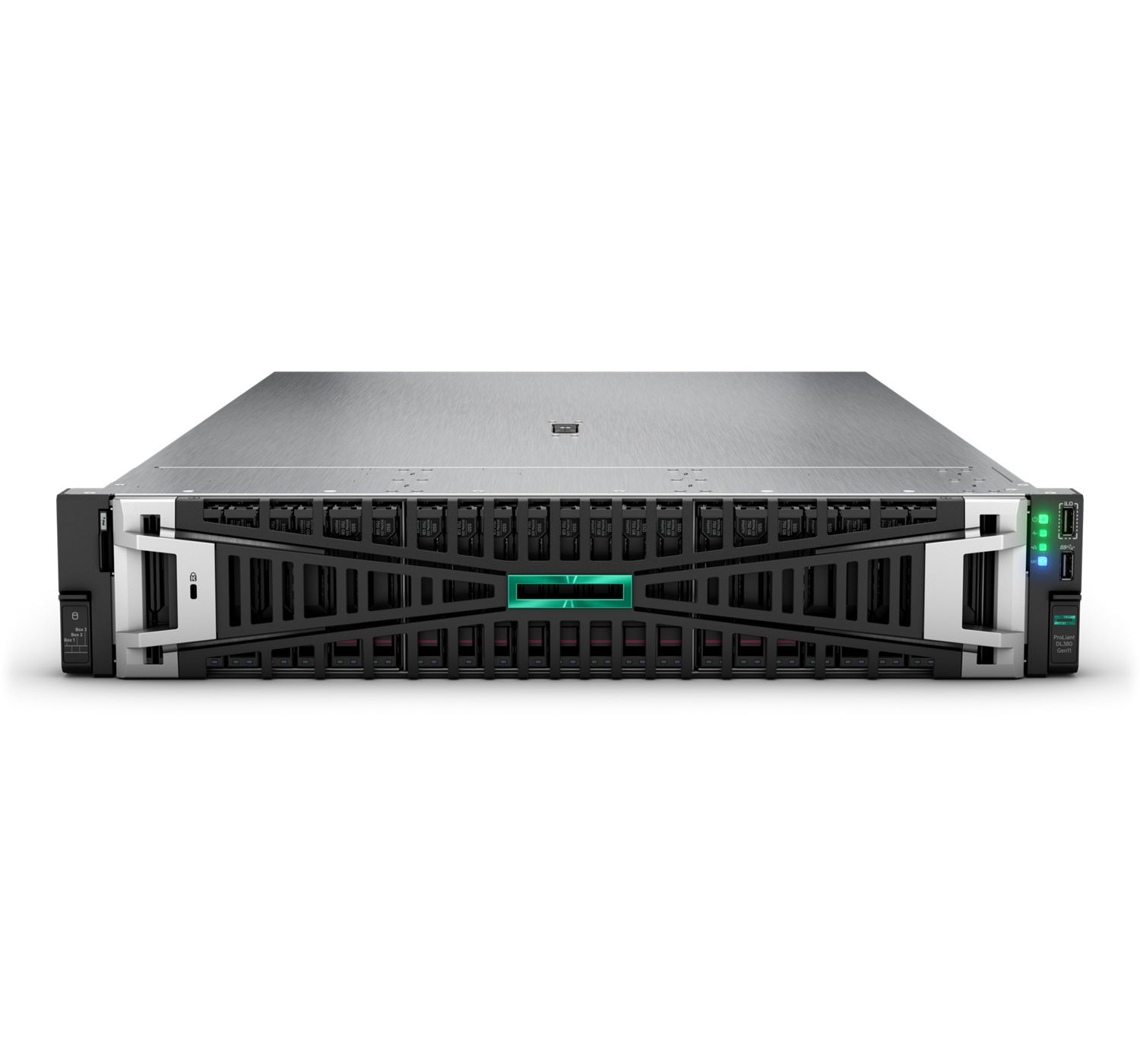 Server HPE ProLiant DL380 Gen11, Rack 2U, Intel Xeon Silver 4410Y (12 C / 24 T, 2.0 GHz - 3.9 GHz, 30 MB cache, 150 W), 32 GB DDR5 ECC, fara stocare, 12 x LFF, 1000 W, Fara sistem de operare
 [1 buc]HPE ProLiant DL380 Gen11 Standard Heatsink
 [4 buc]RAM DDR5 REG  32GB/PC5600/ECC/Samsung (2Rx8)
 [2 buc]Procesor server Intel Xeon Silver 4514Y, socket 4677, 16C / 32T, 2.00 - 3.40 GHz, 30 MB cache, 150 W, HPE
 [1 buc]SERVER ACC PSU 1000W HOT PLUG/P03178-B21 HPE
 [2 buc]SSD SATA2.5  960G..._16