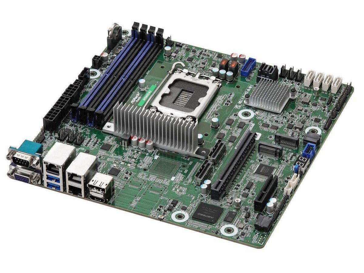 ASRock W880D4U, 1xSKT LGA 1851, Intel Core Ultra, W880, SATA, 2xM.2, 2xGbE, IPMI_2