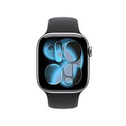 Apple Watch Series 11 GPS 42mm Carcasă din aluminiu gri spațial cu brățară sport neagră - S/M_1