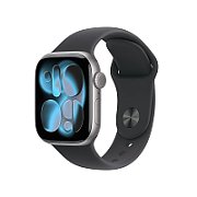 Apple Watch Series 11 GPS 42mm Carcasă din aluminiu gri spațial cu brățară sport neagră - S/M_2