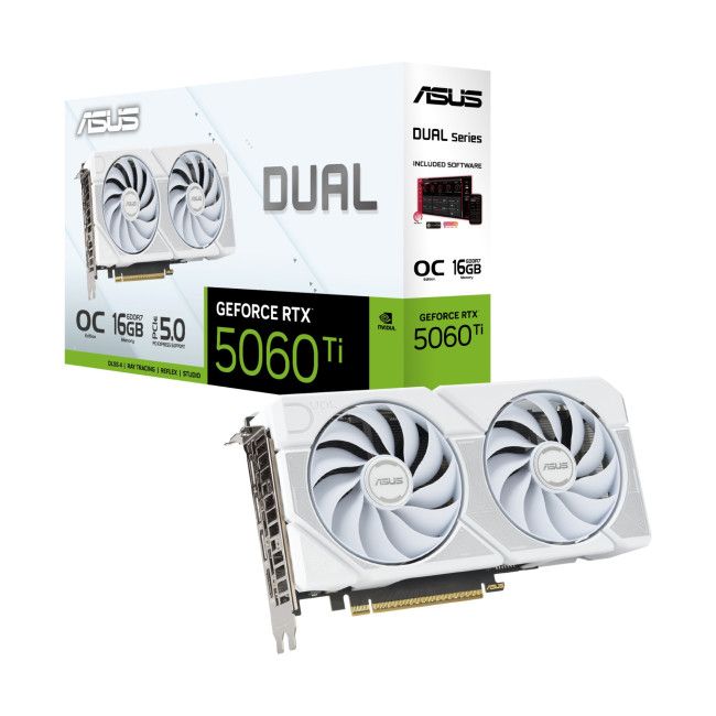 ASUS VGA 16GB RTX5060TI DUAL-O16G WHITE 3xDP/1xHDMI DUAL-RTX5060TI-O16G-WHITE_3