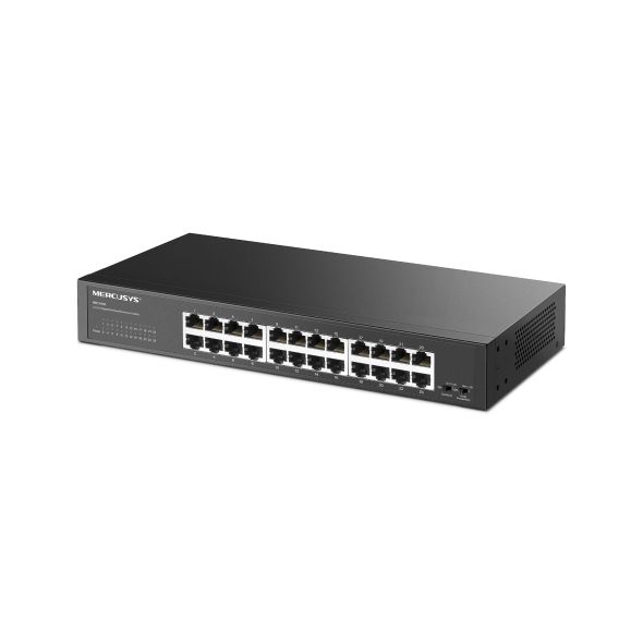 Swtich desktop/rackmount Mercusys, IEEE 802.3i, IEEE 802.3u, IEEE 802.3ab, IEEE 802.3x, IEEE 802.1p, 24×10/100/1000Mbps RJ45 Ports, Auto- Negotiation, Auto MDI/MDIX, switch capacity 48 Gbps_3