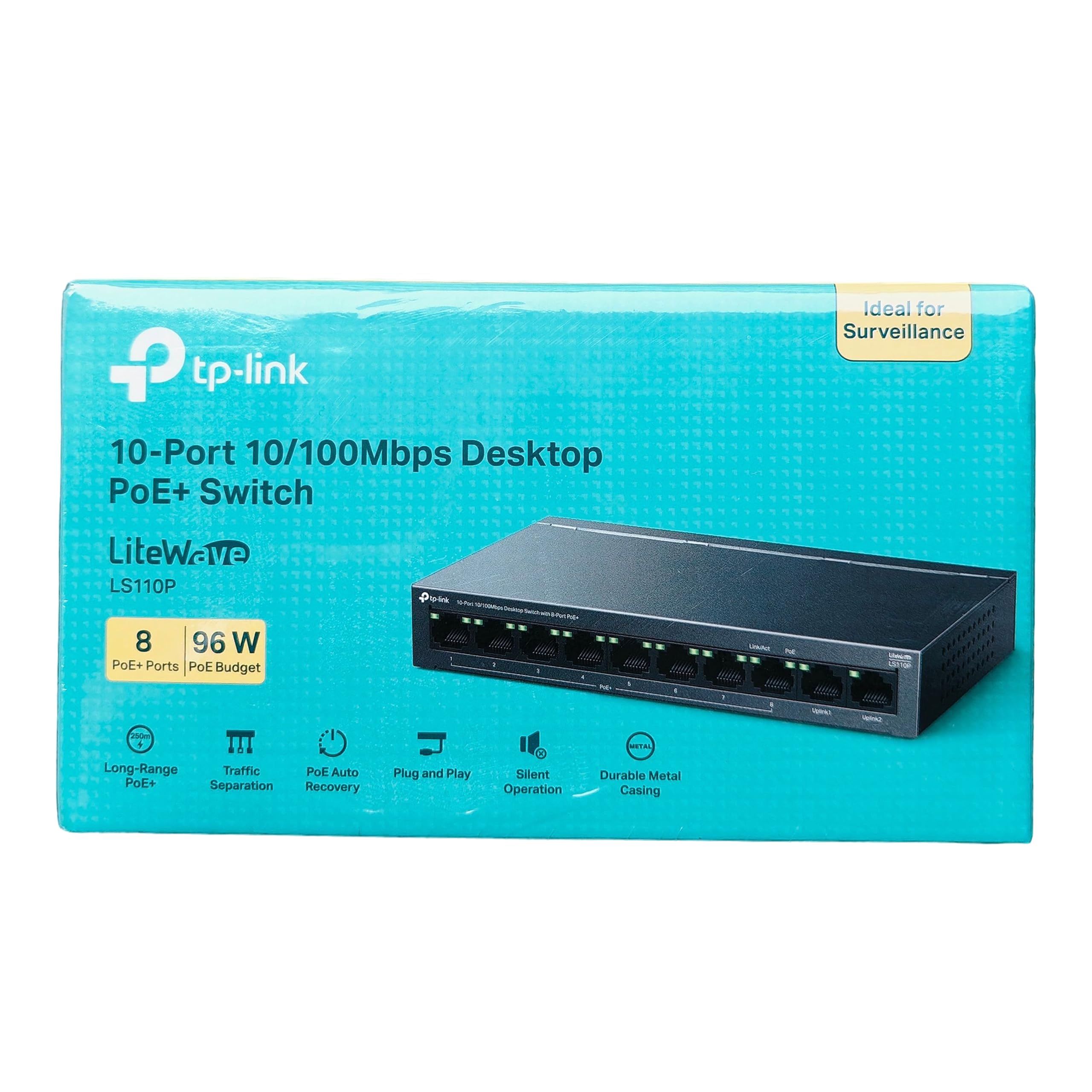Switch TP Link, 10-Port 10/100Mbps Desktop Switch with 8-Port PoE+, 10BASE-T: UTP category 3, 4, 5 cable (maximum 100m), 100BASE-TX: UTP category 5 or above cable (maximum 100m), 2 Gbps_2