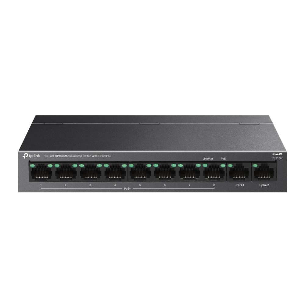 Switch TP Link, 10-Port 10/100Mbps Desktop Switch with 8-Port PoE+, 10BASE-T: UTP category 3, 4, 5 cable (maximum 100m), 100BASE-TX: UTP category 5 or above cable (maximum 100m), 2 Gbps_3