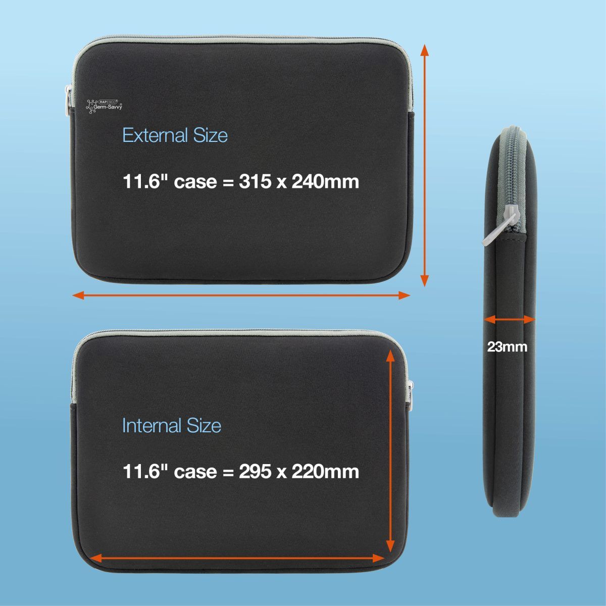 NATEC laptop sleeve Coral 13.3inch black_2