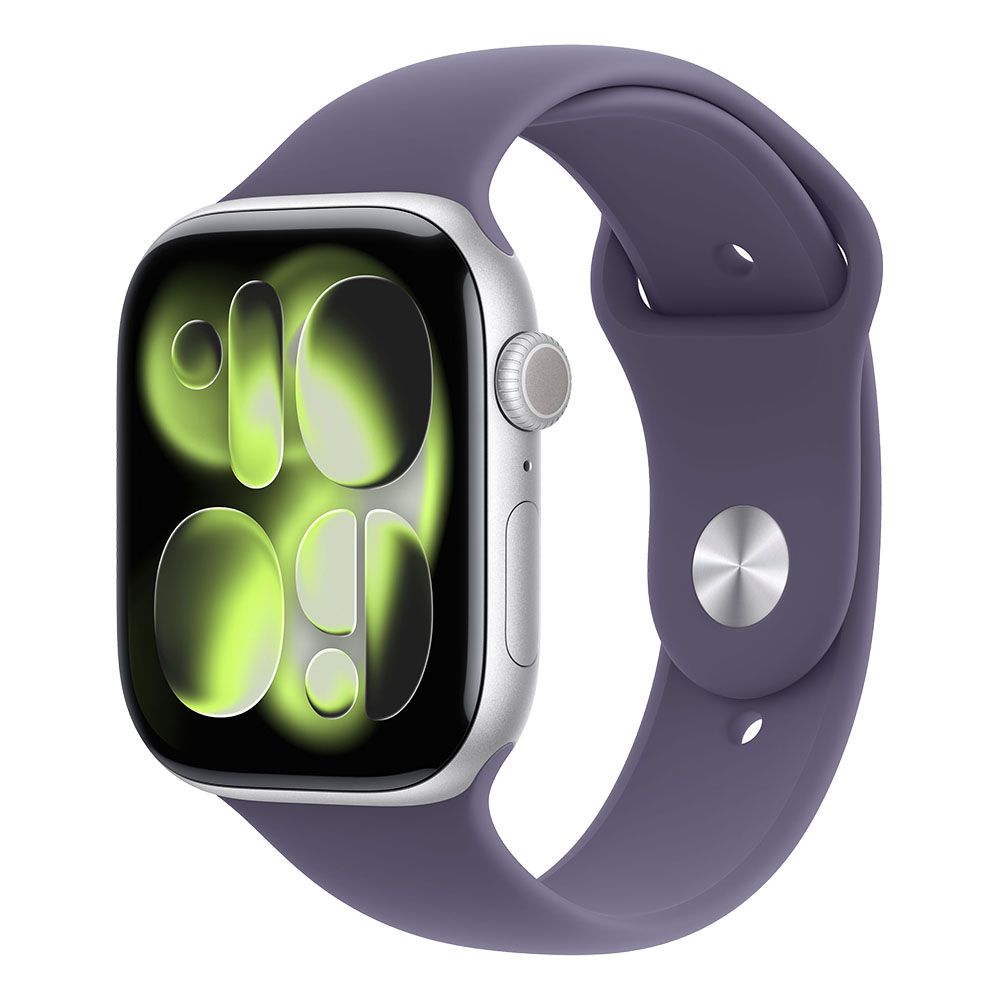 Apple Watch S11 Cellular 46mm Silver Aluminium Case with Purple Fog Sport Band - M/L_1