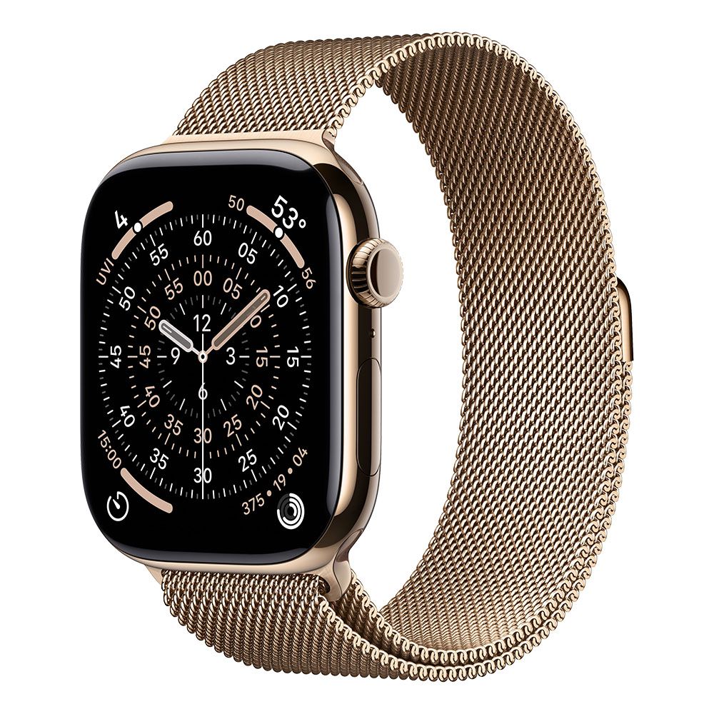 Apple Watch S11 Cellular 46mm Gold Titanium Case with Gold Milanese Loop - S/M_1