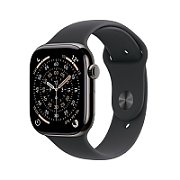 Apple Watch Series 11 GPS + Cellular 42mm Carcasă din Titan Ardezie cu Brățară Sport Neagră - S/M_1