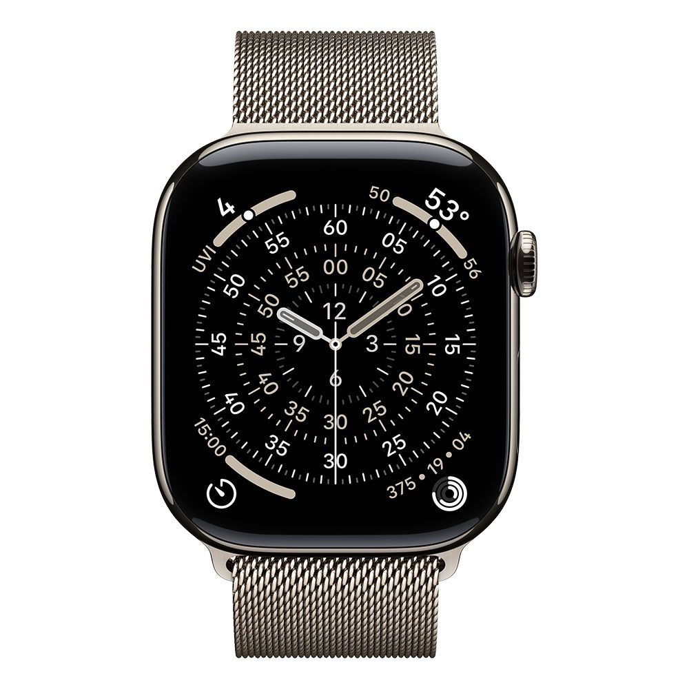 Apple Watch S11 Cellular 46mm Natural Titanium Case with Natural Milanese Loop - M/L_2