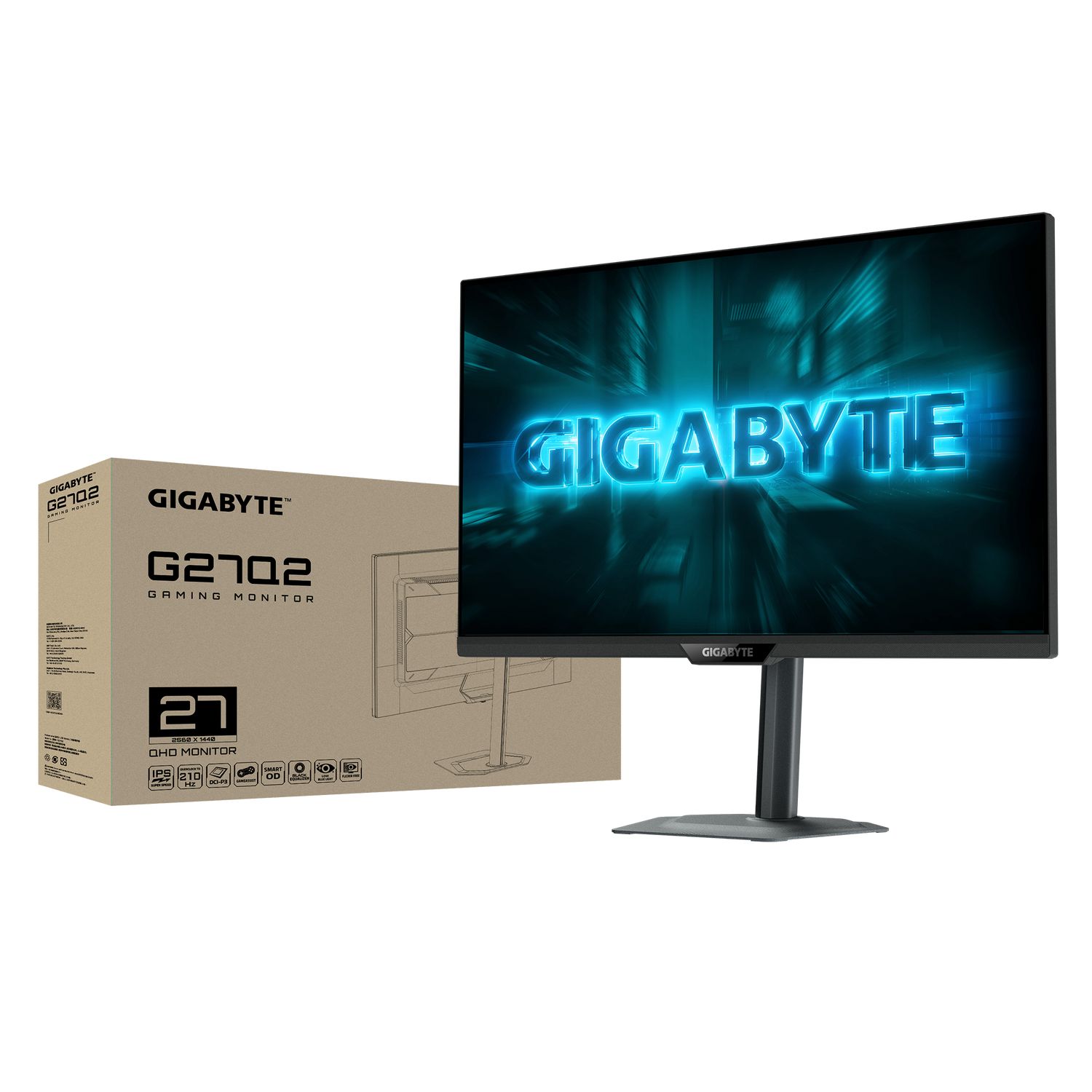 Gigabyte G27Q2 EK | 27   | SS IPS | QHD | 16:9 | 200 Hz | 0.5 ms | 2560 x 1440 pixels | 350 cd/m2 | HDMI ports quantity 2 | Black_6