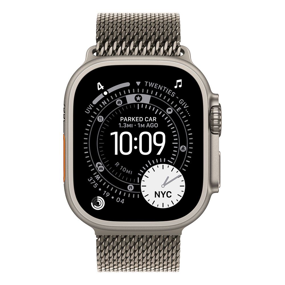 Apple Watch Ultra 3 Cellular 49mm Natural Titanium Case with Natural Titanium Milanese Loop - Large_2
