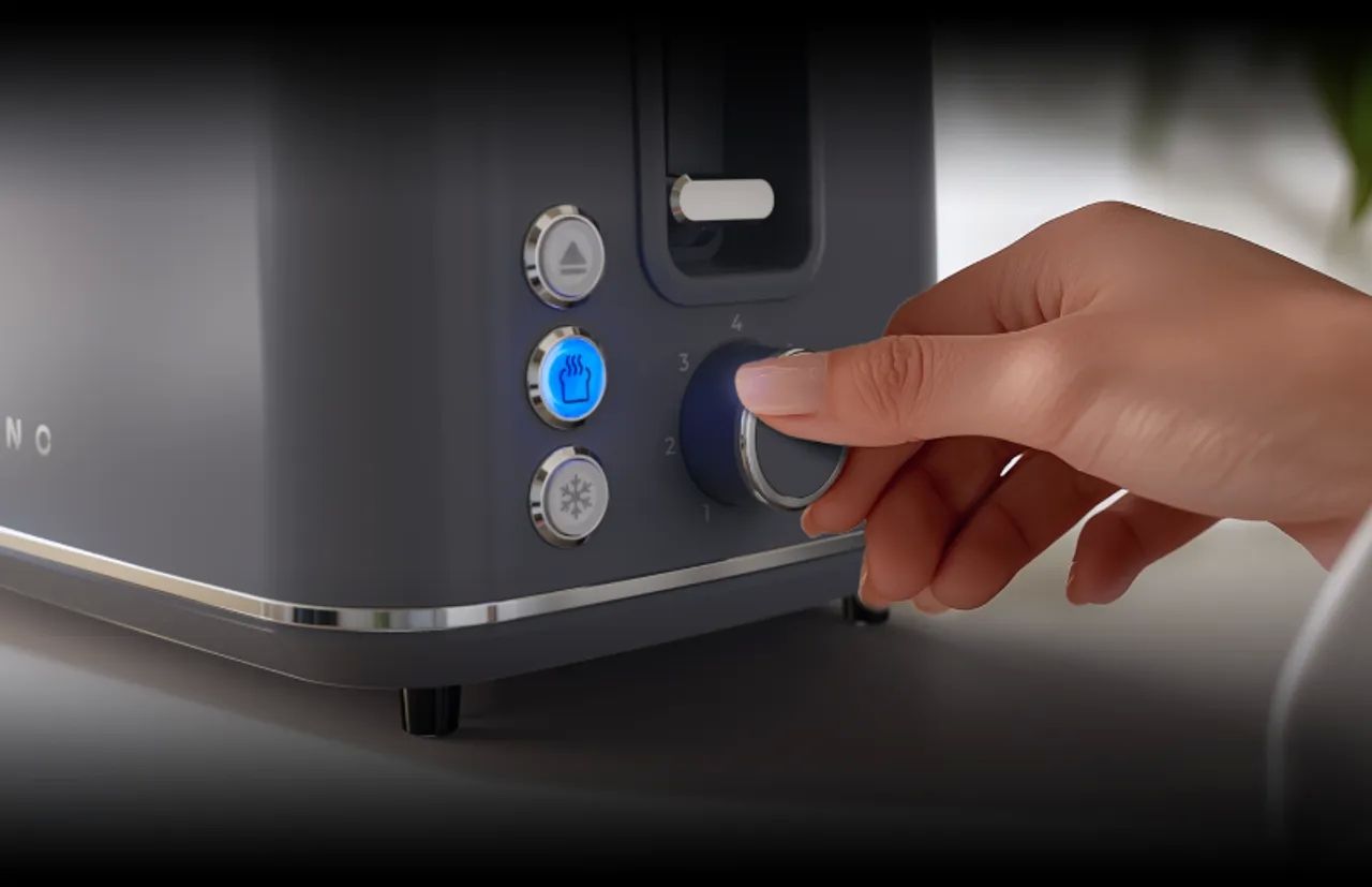 Electric Toaster, Grey, 220-240V, 50-60Hz, 920-1080W, 2 slots, 3 modes, 7 browning levels_4