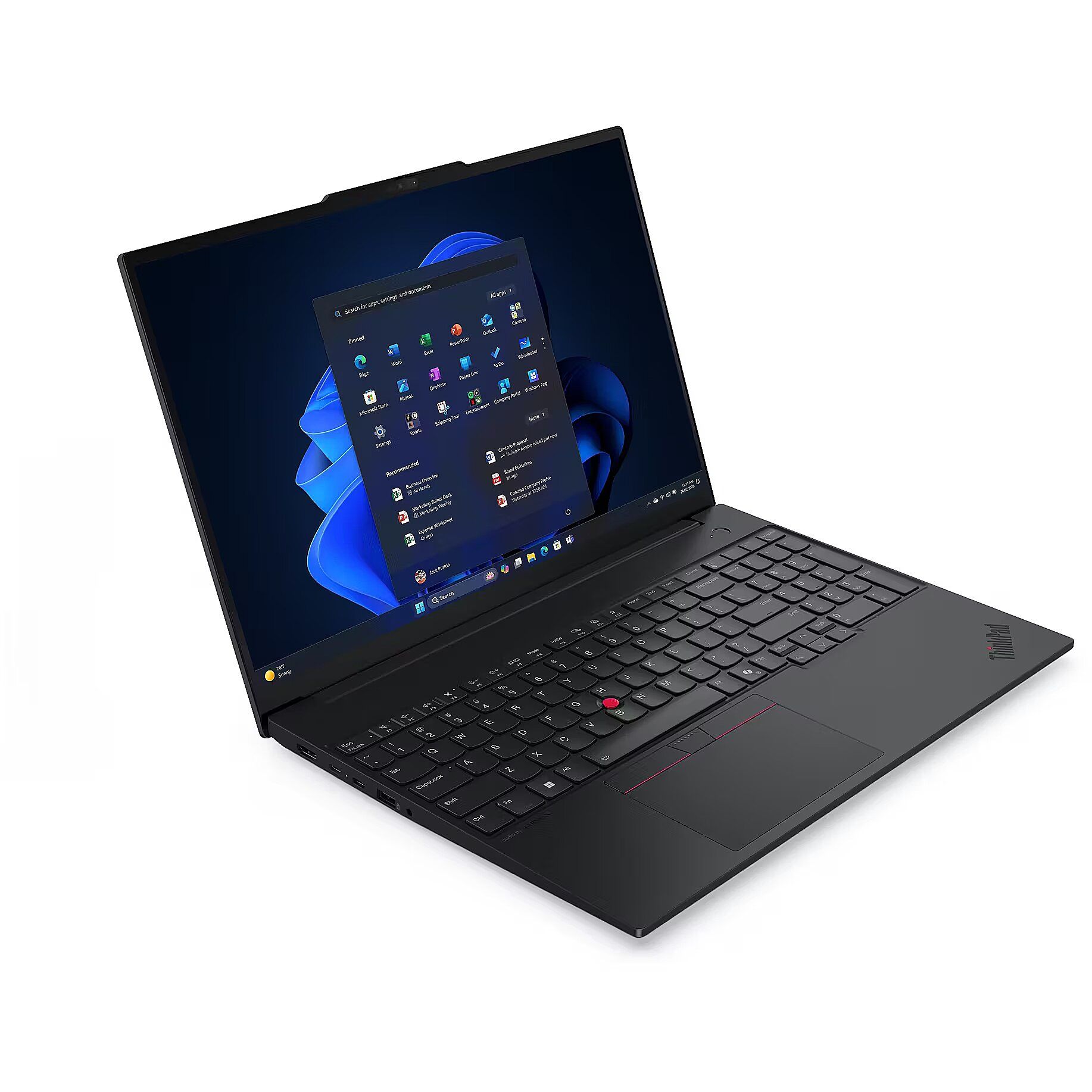 Lenovo ThinkPad E16 Gen 3 (AMD) AMD Ryzen™ 7 250 Laptop 40.6 cm (16 ) WUXGA 16 GB DDR5-SDRAM 512 GB SSD Wi-Fi 6E (802.11ax) Windows 11 Pro English Black_3