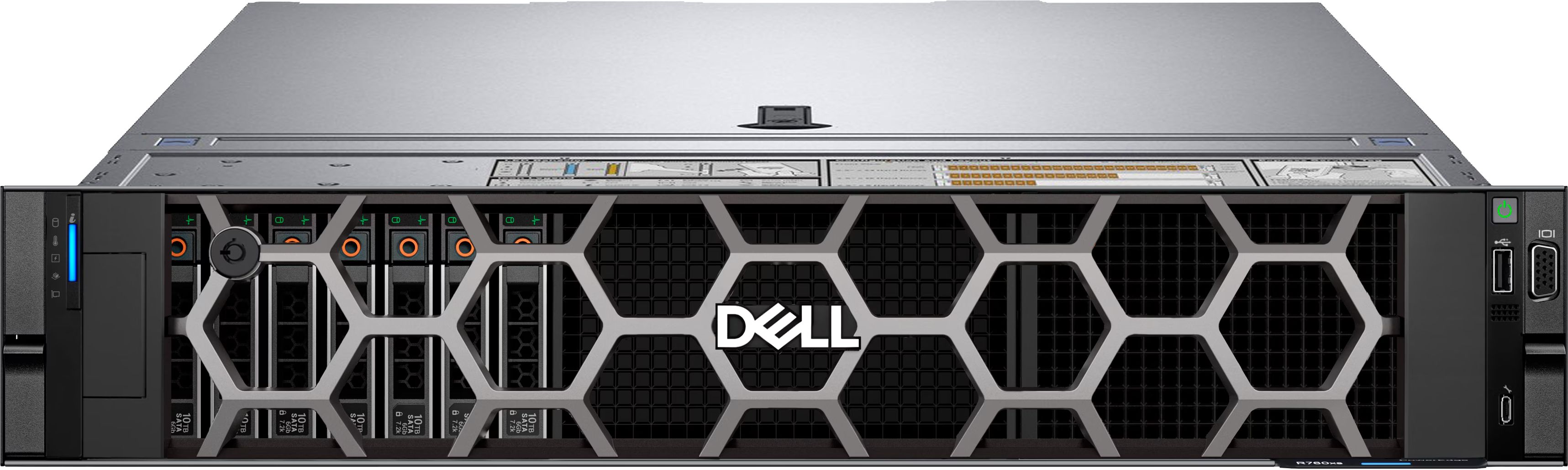 Server Dell PowerEdge R760xs, Xeon Silver 4510, 32GB DDR5, PERC H755, 2×480GB SSD + 4×8TB HDD, PSU Redundante 700W_6