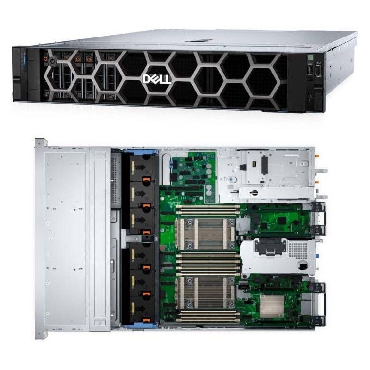 Server Dell PowerEdge R760xs, Xeon Silver 4510, 32GB DDR5, PERC H755, 2×480GB SSD + 4×8TB HDD, PSU Redundante 700W_8