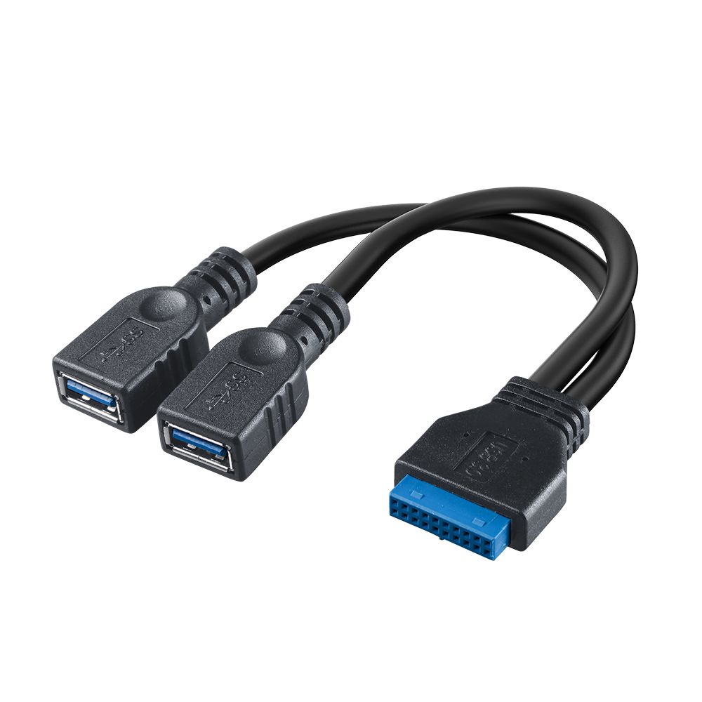 Akasa Adapterkabel intern USB 3.0 zu extern USB-A Adapter-Kabel von internem zu externem USB3.0_2