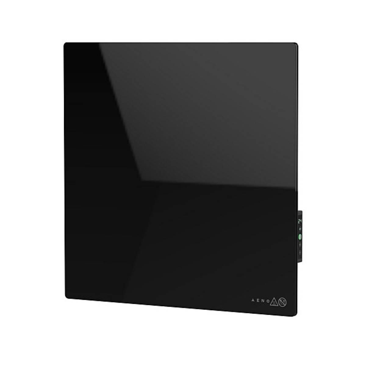 AENO Premium Eco Smart Quadro Wall Heater, 500W, 50x50 cm., Tempered glass, Infrared+convection heating type, LED display Plug type: Europe (E/F type), BLACK, , Made in Poland_1