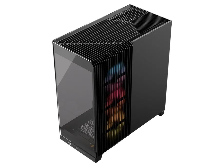 Frame 4500X LX-R RGB, Mid Tower, cu 3 ventilatoare incluse 120mm LX-R RGB,  Negru_4