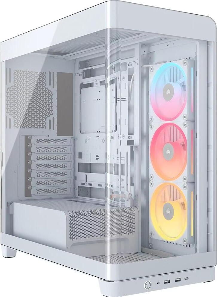 Frame 4500X LX-R RGB, Mid Tower, cu 3 ventilatoare incluse 120mm LX-R RGB, Alb