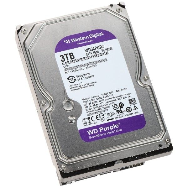 Dysk HDD WD Purple WD34PURZ (3 TB ; 3.5 ; 256 MB; 5400 obr/min)_1