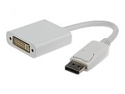CABLU video GEMBIRD, adaptor DisplayPort (T) la DVI-I DL (M), 10cm, rezolutie maxima 1920 x 1200 la 60 Hz, alb, 