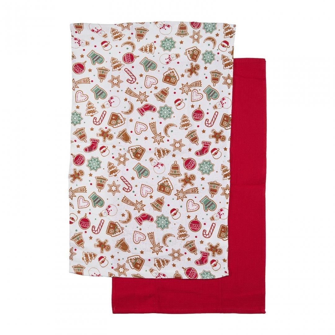Set 2 prosoape de bucatarie, 38x63 cm,Red_1