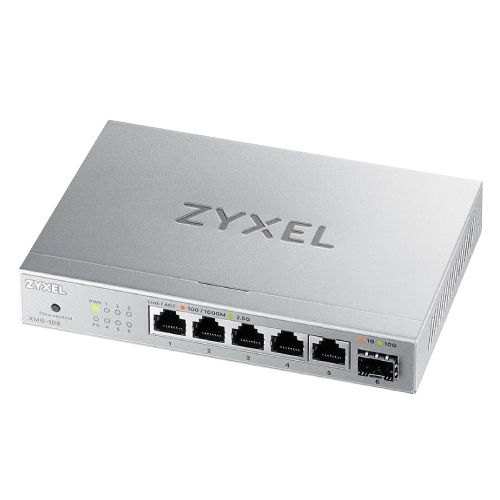 Zyxel XMG-105 5 Ports 2,5G + 1 SFP+ MultiGig unmanaged Desktop Switch_1