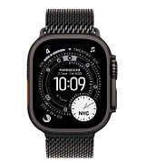 Apple Watch Ultra 3 GPS + Cellular 49mm Black Titanium Case with Black Titanium Milanese Loop - Small_1