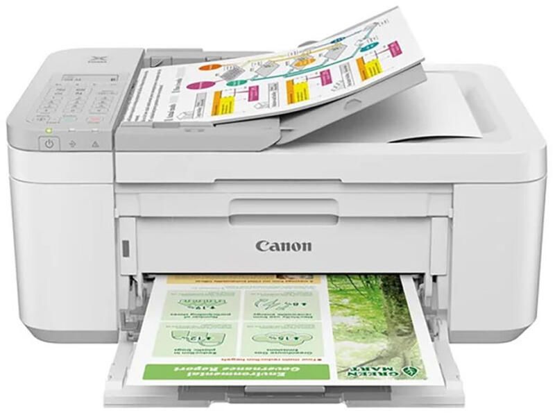 CANON PIXMA TR4756I WH A4 COLOR INKJET MFP, Format A4, Functii: Printare, Copiere, Scanare, Fax, Rezolutie printare: 4800 x 1200 dpi, 2 cartuse (negru si color), Viteza printare: Mono 8.8 ipm, color 4.4 ipm, FPO: 11 sec, Duplex, Alimentare hartie: 100 coli, Scanner Flatbed, senzor CIS, ADF 20 coli_1