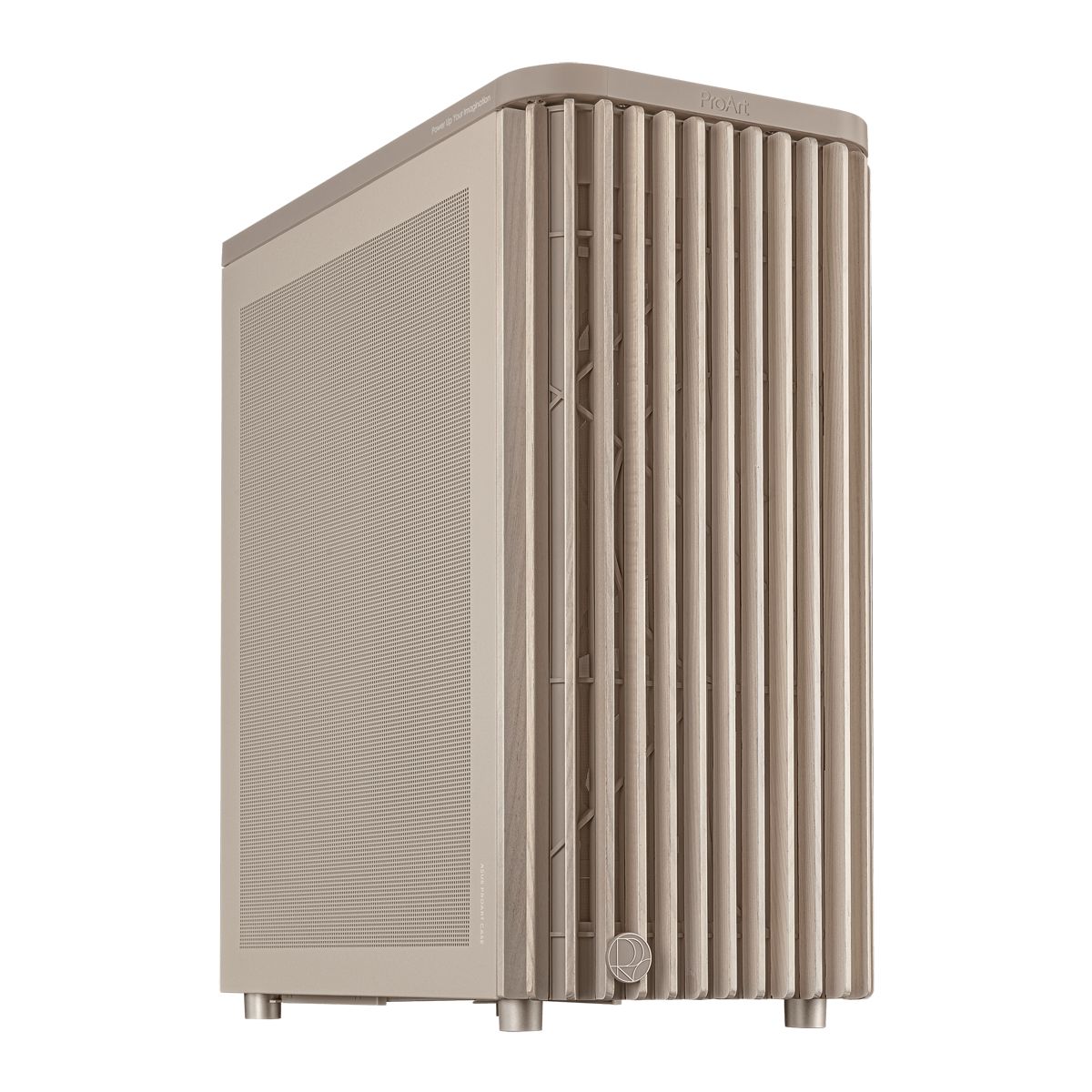 ASUS Proart PA401 Wood Mesh PWM Beige. Type: PC, Product colour: Beige, Supported motherboard form factors: ATX. Front fans installed: 2x 160 mm, Front fans diameters supported: 140,160 mm, Rear fans installed: 1x 120 mm. Supported HDD sizes: 2.5,3.5