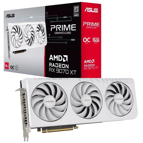 ASUS VGA 16GB RX9070XT PRIME OC WHITE 3xDP/HDMI PRIME-RX9070XT-O16G-WHITE_1