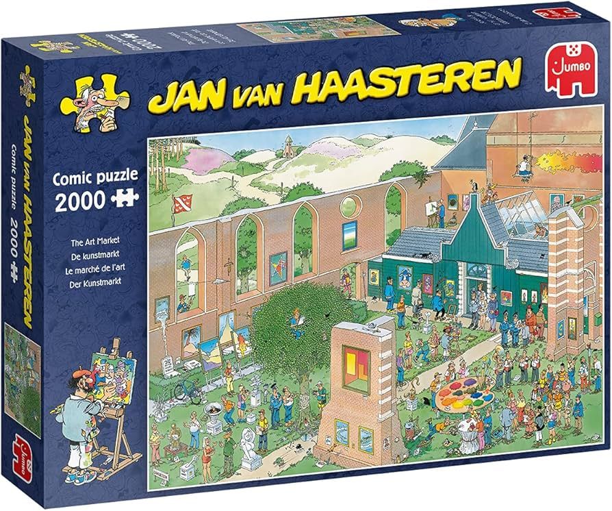 Jumbo Jan van Haasteren Der Kunstmarkt 2000 Teile Puzzle (20023)_1