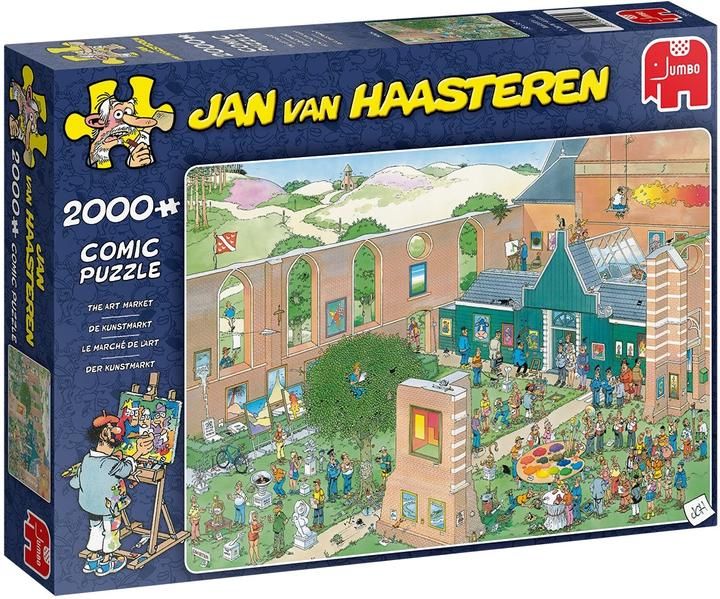 Jumbo Jan van Haasteren Der Kunstmarkt 2000 Teile Puzzle (20023)_4