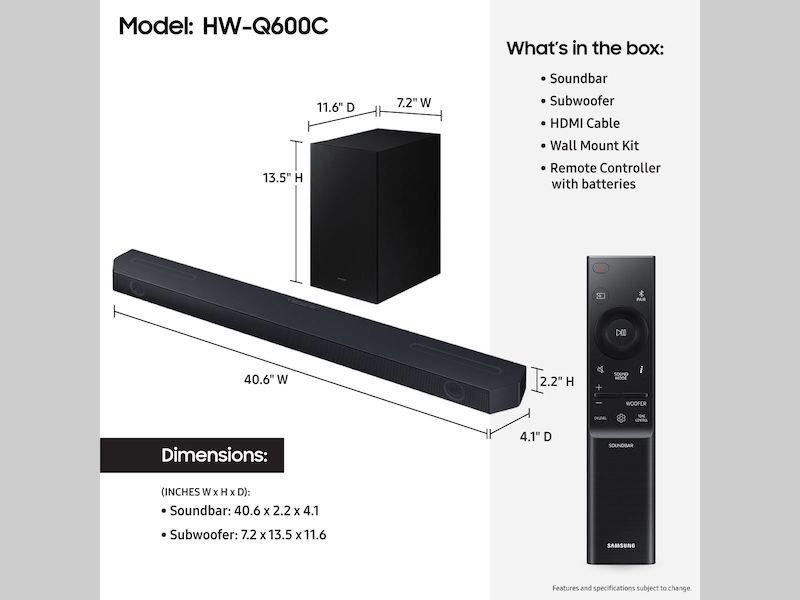Samsung Soundbar HW-Q600C EN HWQ600C EN (HW-Q600C/EN)_1