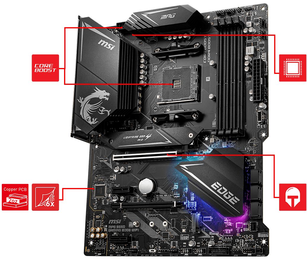 MSI B550 GAMING WIFI motherboard AMD B550 Socket AM4 ATX_2