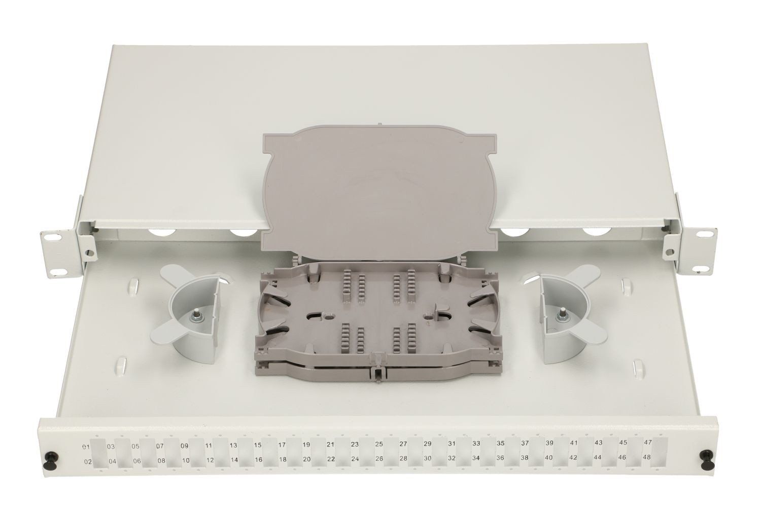 Extralink 48 CORE (24 SC DUPLEX) FIBER OPTIC PATCH PANEL GRAY DUPLEX HOLES - Glasfaser (LWL) - Duplex Placă conexiuni_2