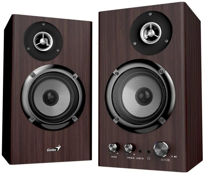 BOXE GENIUS 2.0, bluetooth, RMS: 50W (2 x 25W), bass control, treble control, mufa casti, Line-in 3.5mm, dark brown, 